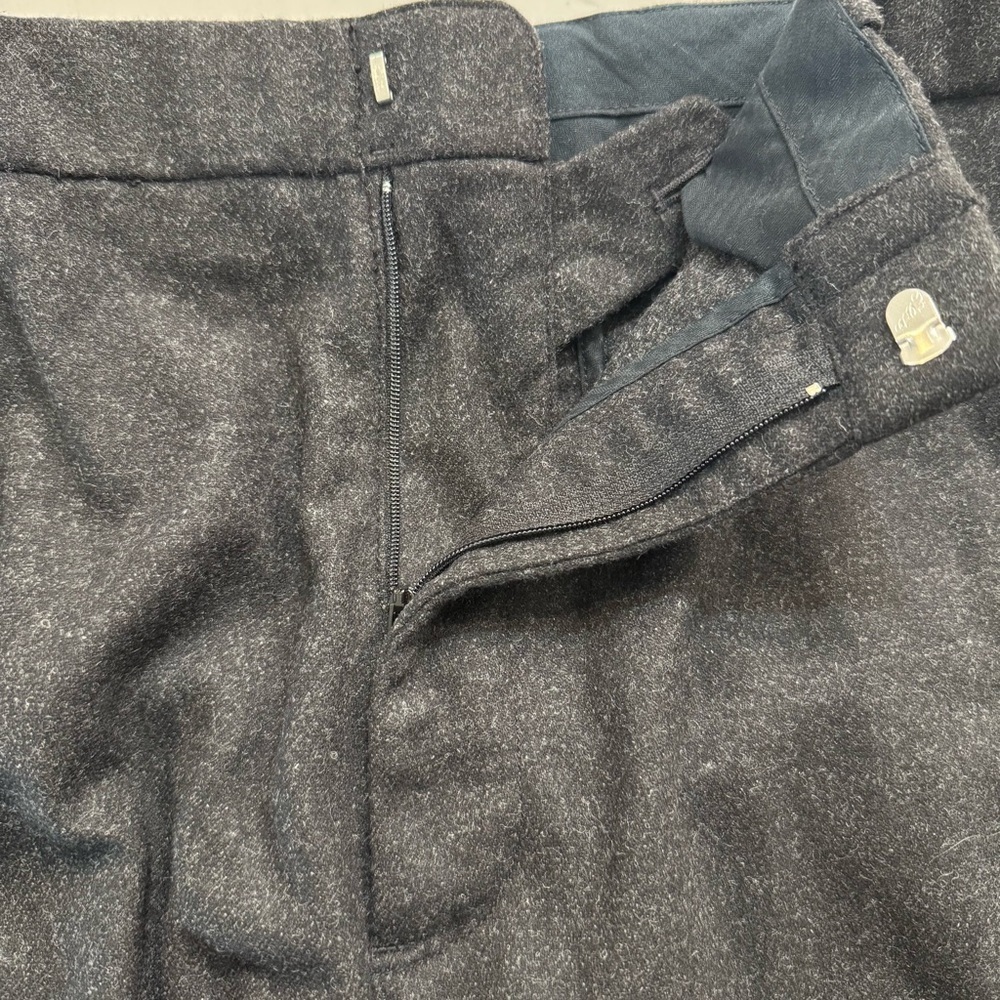 Polo By Ralph Lauren Wool Blend Trousers Dark Gray Flat Front Old Money 38X32 - Picture 7 of 7